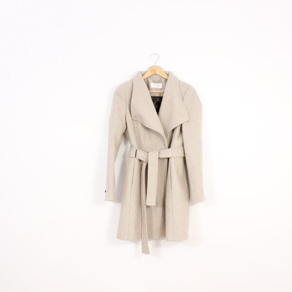 *Calvin Klein Beige Wool Peacoat - Picture 4 of 9